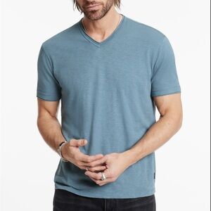 John Varvatos slub V-neck T